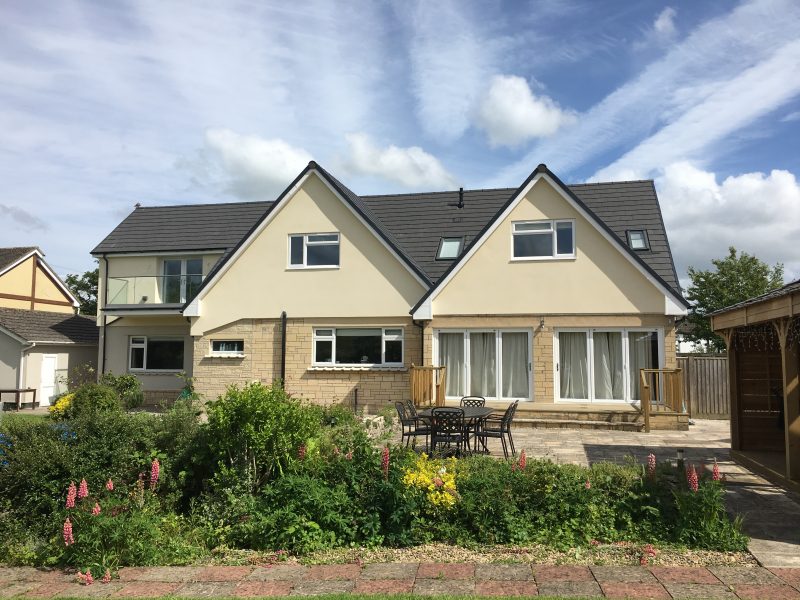 Exterior of a hip-to-gable loft conversion.