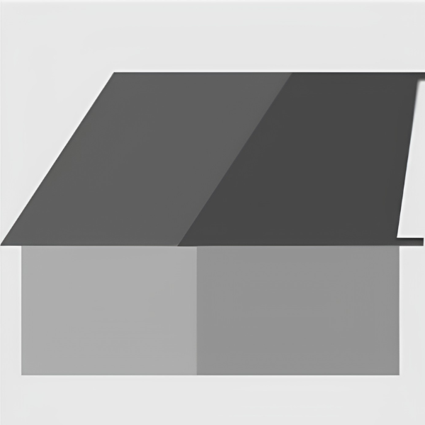 No, the roof slopes down on the neighbour's side